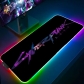 Eco-friendly Cyberpunk 2077 Glowing RGB LED Mouse Pad 4mm Thickness for Gaming Keyboard USB Anti-slip Rubber Base Desk Mat